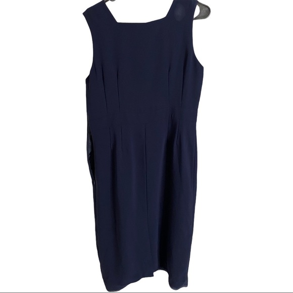 Pendleton Navy Sleeveless MIDI 1/2 Zip Dress Sz 8 - Picture 5 of 8
